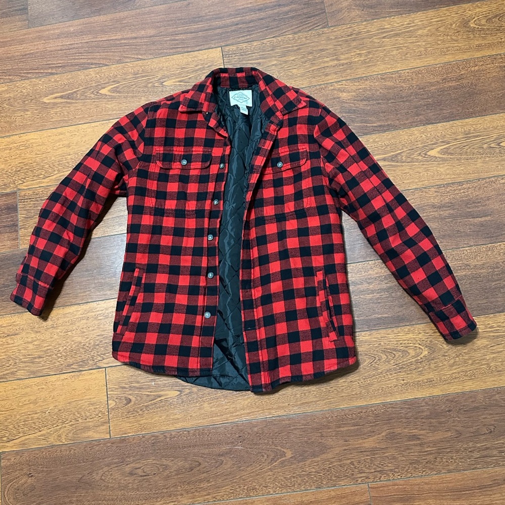 St John’s Bay Red & White Checkered Jacket Size S
